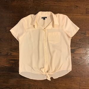 J. Crew Mercantile Front Tie Top